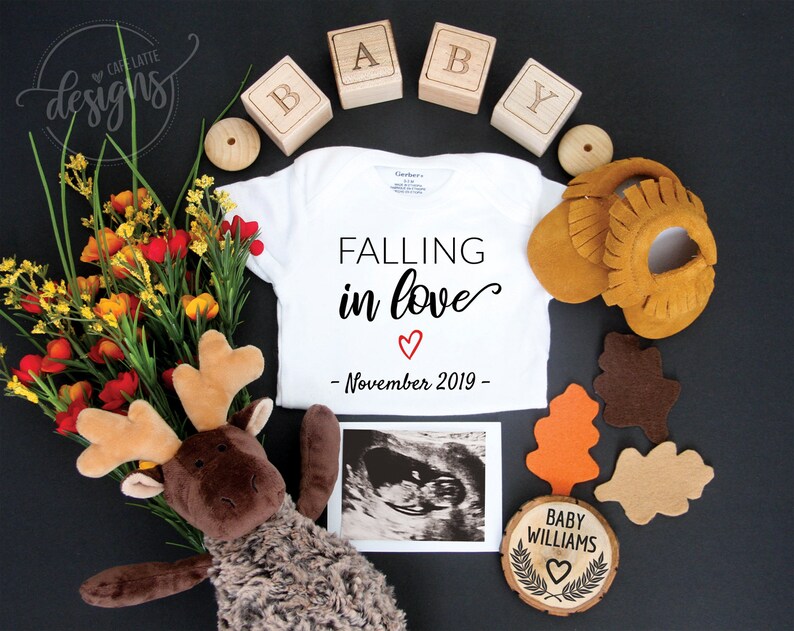 Fall Pregnancy Announcement Digital Baby Announcement October Etsy