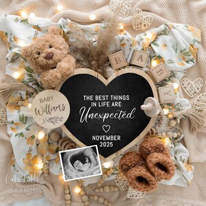 Digital Boho Pregnancy Announcement, Digital, Baby Announcement, Baby Reveal, Gender Neutral Baby, Editable Template, Instant Download, DIY