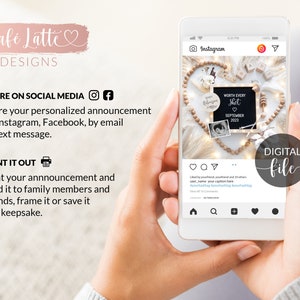 May include: A digital file of a social media post announcing a baby's arrival. The post features a heart-shaped frame made of wooden beads, a black chalkboard with the text "WORTH EVERY SHOT" and a baby's ultrasound image. The post is captioned with "WORTH EVERY SHOT" and the date "SEPTEMBER 2023".