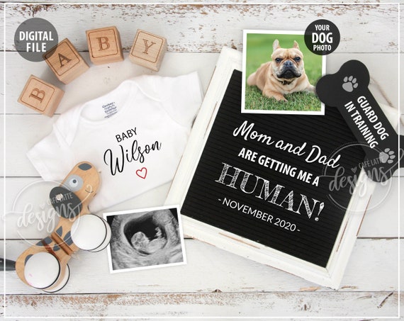 Annonce De Bebe De Theme De Chien Maman Dannonce De Etsy