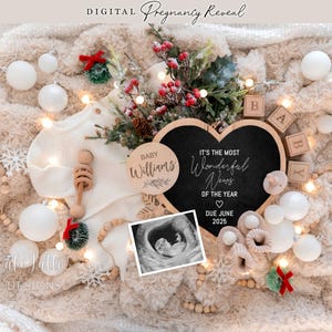 Christmas Pregnancy Announcement Digital, Xmas Pregnancy Announcement to Husband, Pregnancy Announcement Template, Christmas Baby