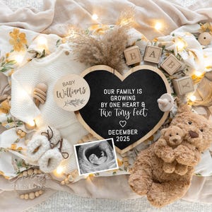 Pregnancy Announcement Template| Pregnancy Reveal | Digital Pregnancy Announcement | Neutral Baby Announcement | Spring | Instant Download