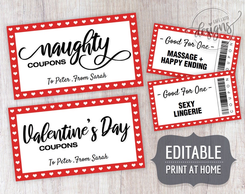 Sexy Naughty Coupons Christmas Love Sex Coupons Editable - Etsy