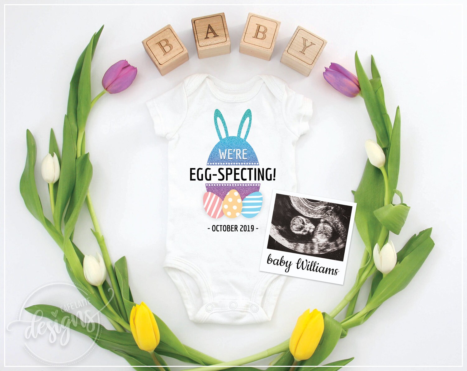 Easter Baby Announcement EggSpecting Pregnancy Announcement Etsy