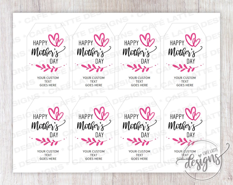 HAPPY MOTHER'S Day Printable Gift Tags Editable | Etsy Canada