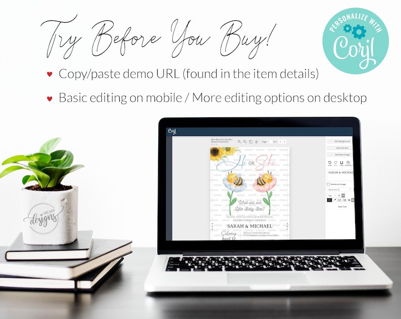 Bee Gender reveal invitation, Baby bees boy girl gender reveal invite editable template DIY, He or She, Boy or Girl, Pink or blue spring Summer baby bee reveal, printable invitation, email, gender reveal text message invite, Sunflowers gender reveal invitation