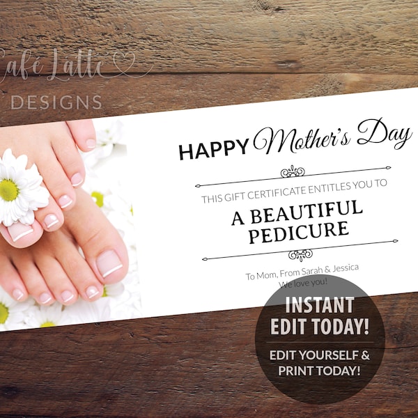Pedicure Certificate - Etsy