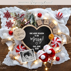 Christmas Pregnancy Announcement Digital, Xmas Pregnancy Announcement to Husband, Pregnancy Announcement Template, Christmas Baby