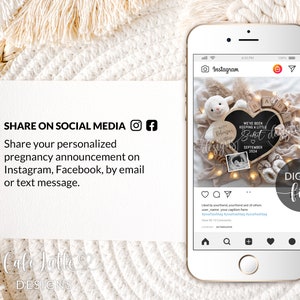 May include: A digital file of an Instagram post announcing a pregnancy. The post features a heart-shaped chalkboard with the text "We've been keeping a little secret" and the date "September 2024". The chalkboard is surrounded by a white stuffed lamb, wooden blocks spelling "baby", and a string of fairy lights.