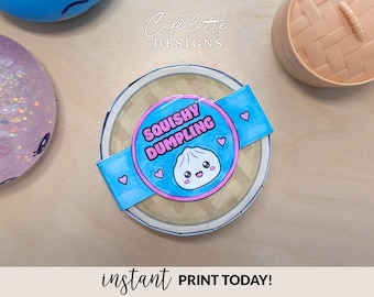 Dumpling Squishy Printable Template DIY, Viral Dumpling Container Kids Summer Activity Printable, Digital Instant Download
