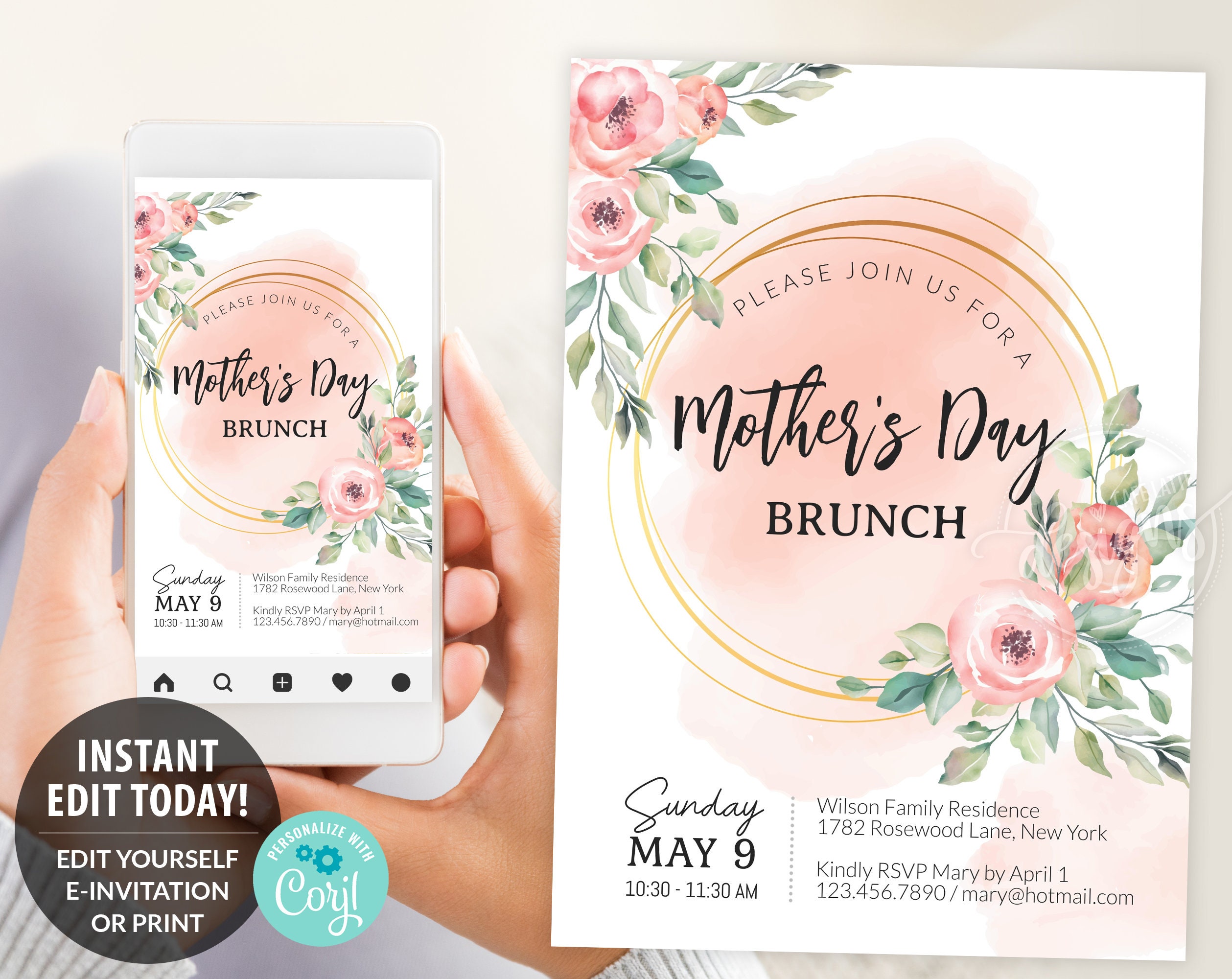 mother-s-day-invitation-editable-printable-template-etsy