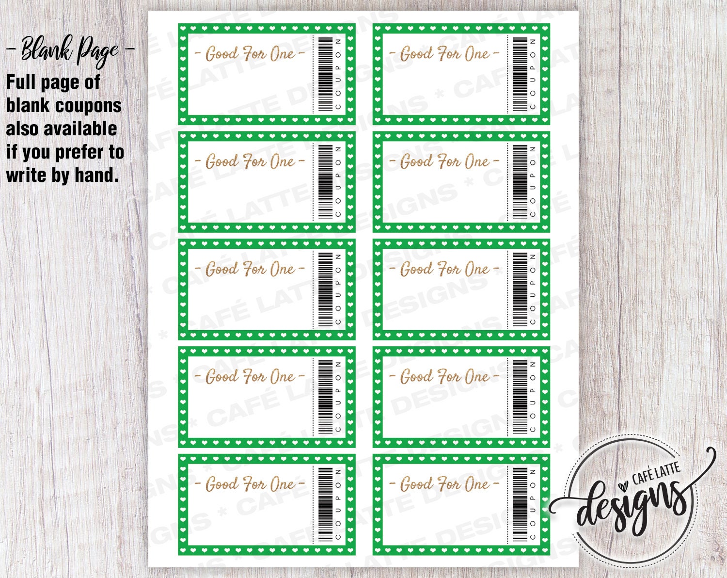 St. Patricks Day Editable Coupons Coupon Template for Dad | Etsy