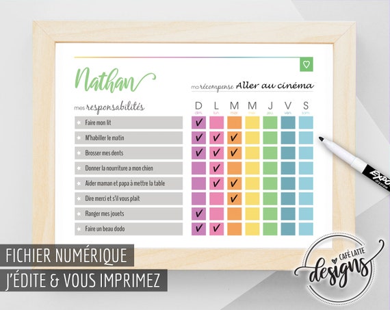 Tableau Des Responsabilites A Imprimer Tableau Recompense Etsy Tableau Des Responsabilites A Imprimer Tableau Recompense Etsy