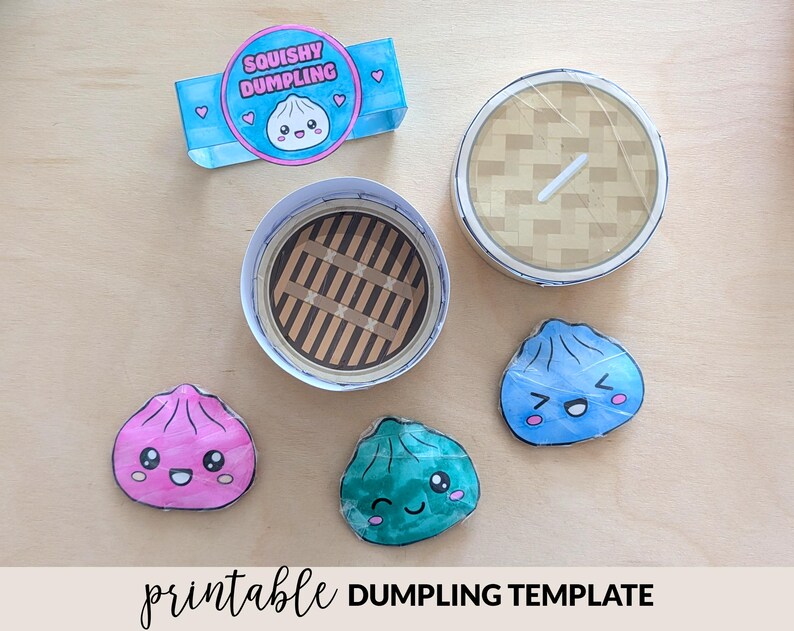 Szablon Do Druku Dumpling Squishy DIY Wirusowy Pojemnik Na Piero ki Szablon Do Druku Dumpling Squishy DIY Wirusowy Pojemnik Na Piero ki