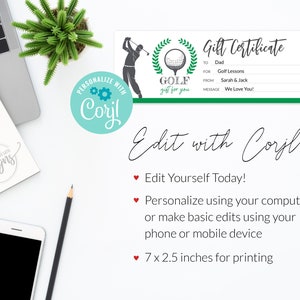 Image 10 for Golf Gift Certificate Template