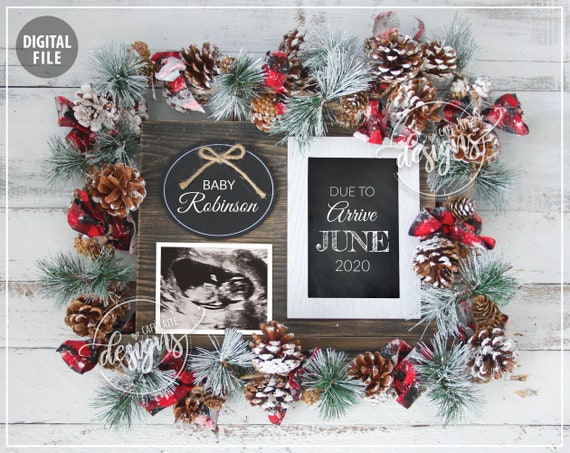 CHRISTMAS Pregnancy Announcement Digital Baby Announcement