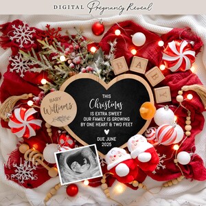 Christmas Pregnancy Announcement Digital, Xmas Pregnancy Announcement to Husband, Pregnancy Announcement Template, Christmas Baby