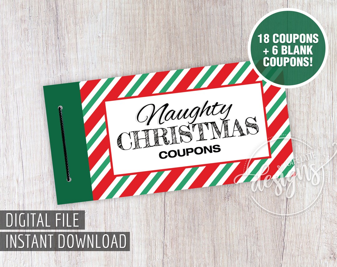 Christmas Sex Coupons, Sexy Naughty Coupons, Couples Love Coupon Book ...