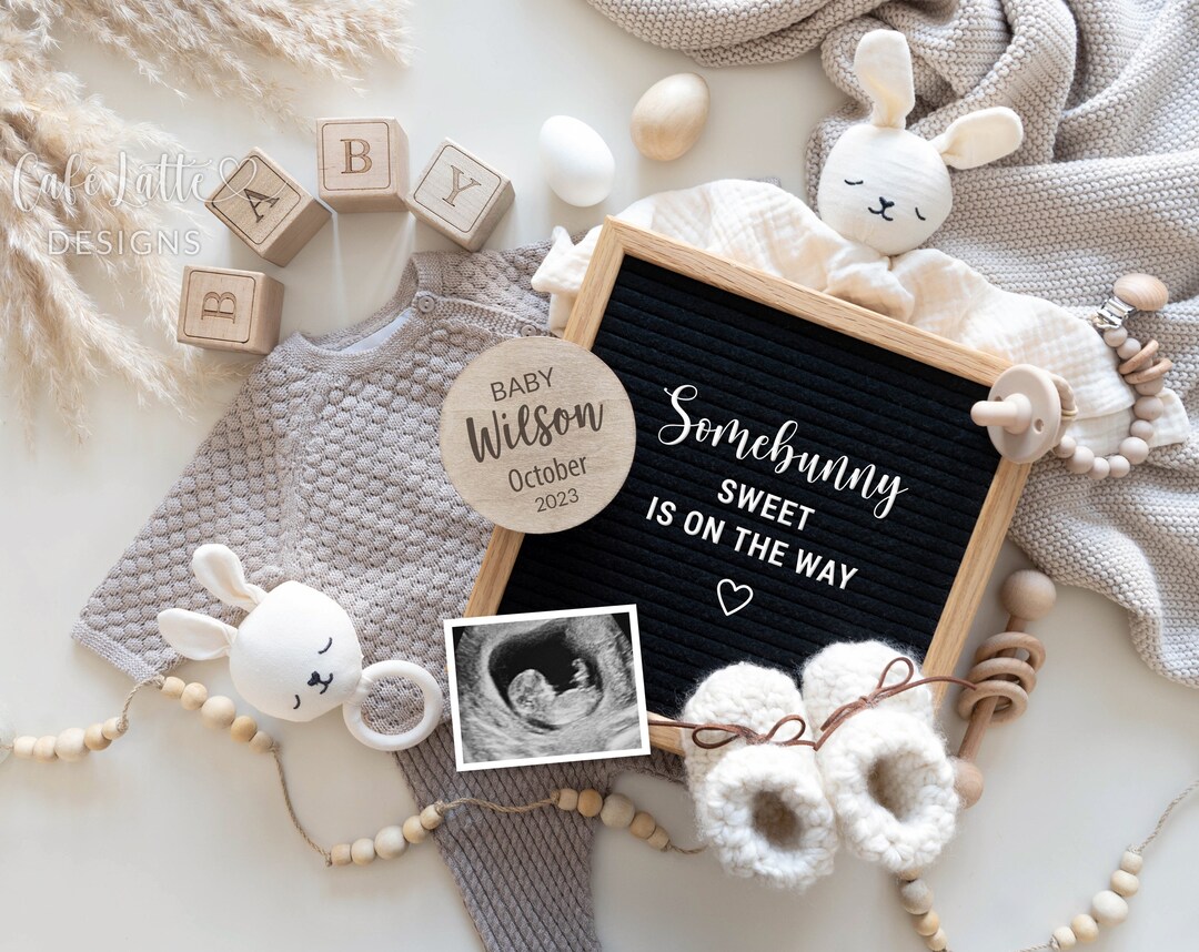 Easter Baby Announcement Digital Reveal for Social Media, Easter