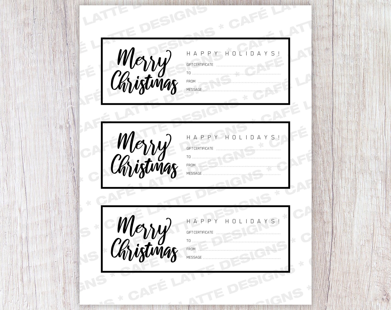 Christmas Gift Certificate Gift Certificate Printable Gift - Etsy Canada