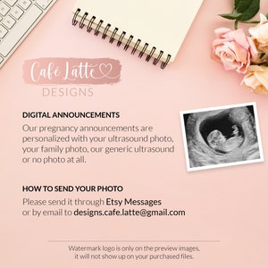 Digital Christmas Pregnancy Announcement Social Media, The More The Merrier, One More Reason to be Merry, Black Gold Winter December Baby image 7