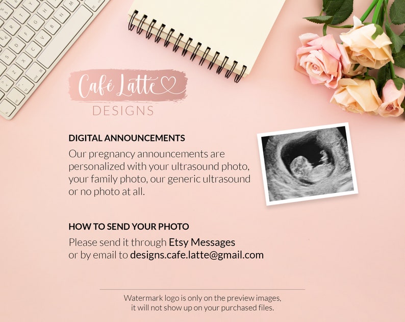 Digital Christmas Pregnancy Announcement Social Media, The More The Merrier, One More Reason to be Merry, Black Gold Winter December Baby image 7