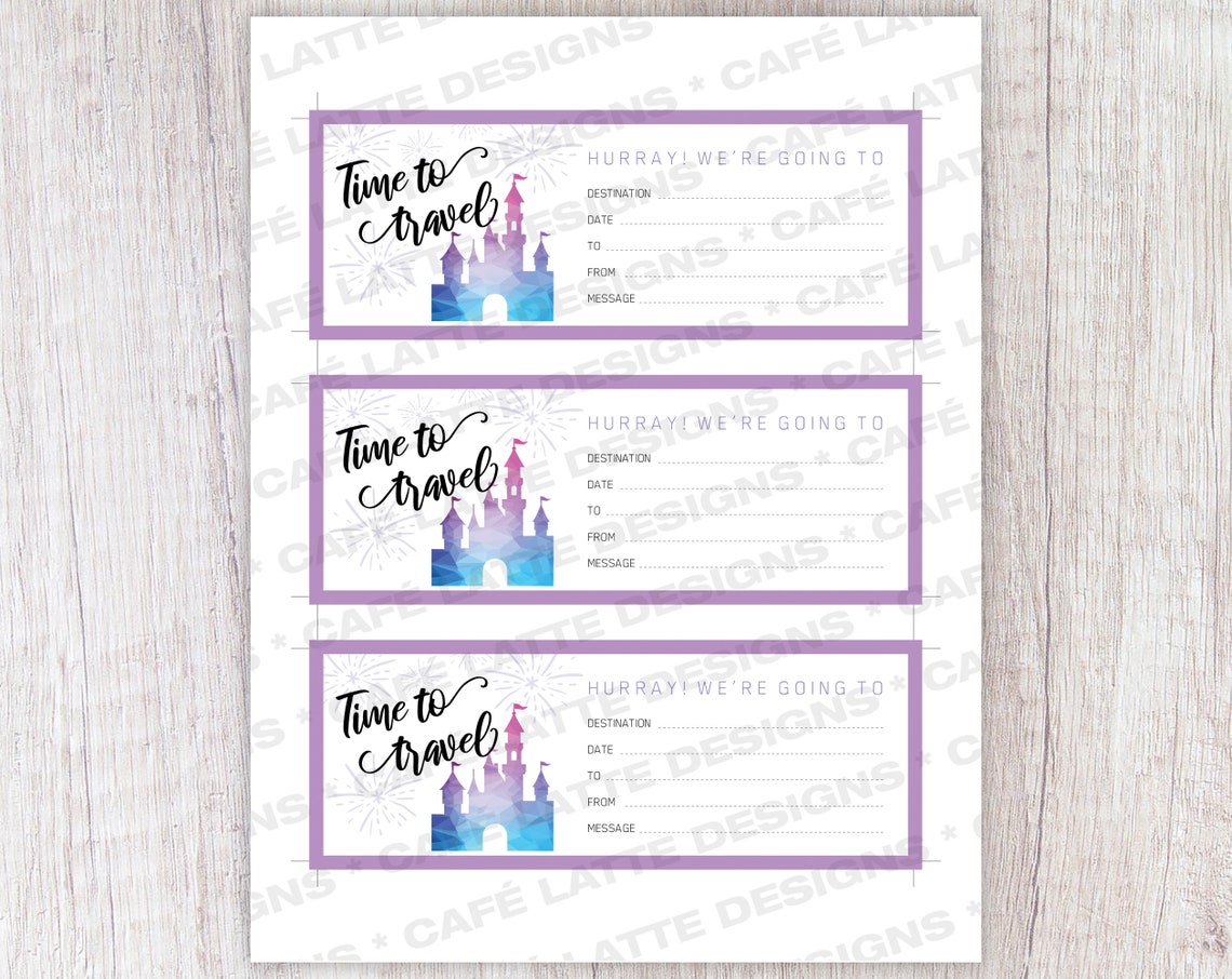 Disney Gift Certificate Printable Valentines Day Birthday | Etsy
