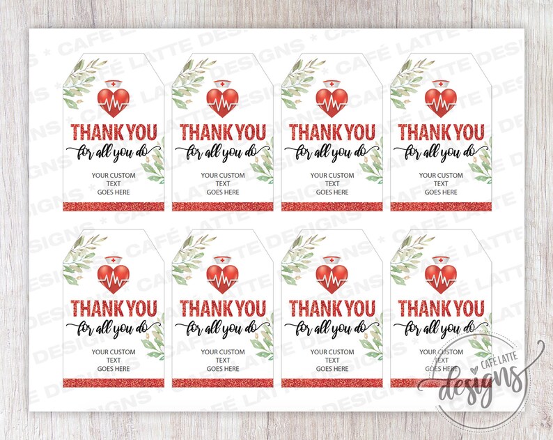 nurses week printable gift tags nurse week appreciation etsy
