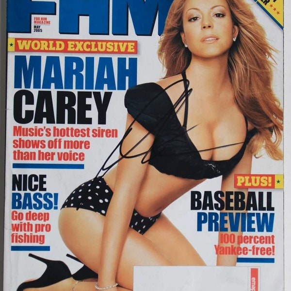 Mariah Carey Signed Autographed Complete "FHM" Magazine - COA Matching Holograms