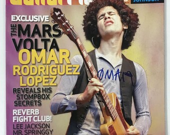 Omar Rodríguez López firmó la revista completa autografiada "Guitar Player" - Lifetime COA