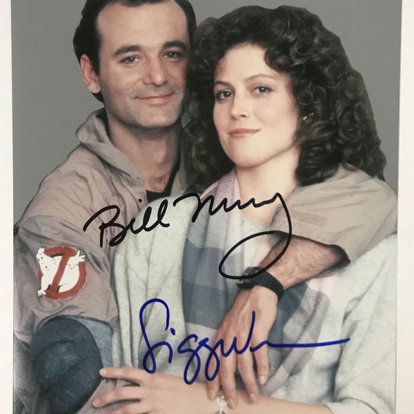 Bill Murray & Sigourney Weaver Signed Autographed "Ghostbusters" Glossy 8x10 Photo - Lifetime COA