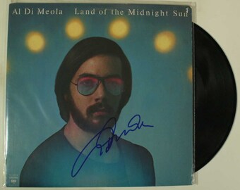 Al Di Meola Signed Autographed "Land of the Midnight Sun" Record Album - COA Matching Holograms