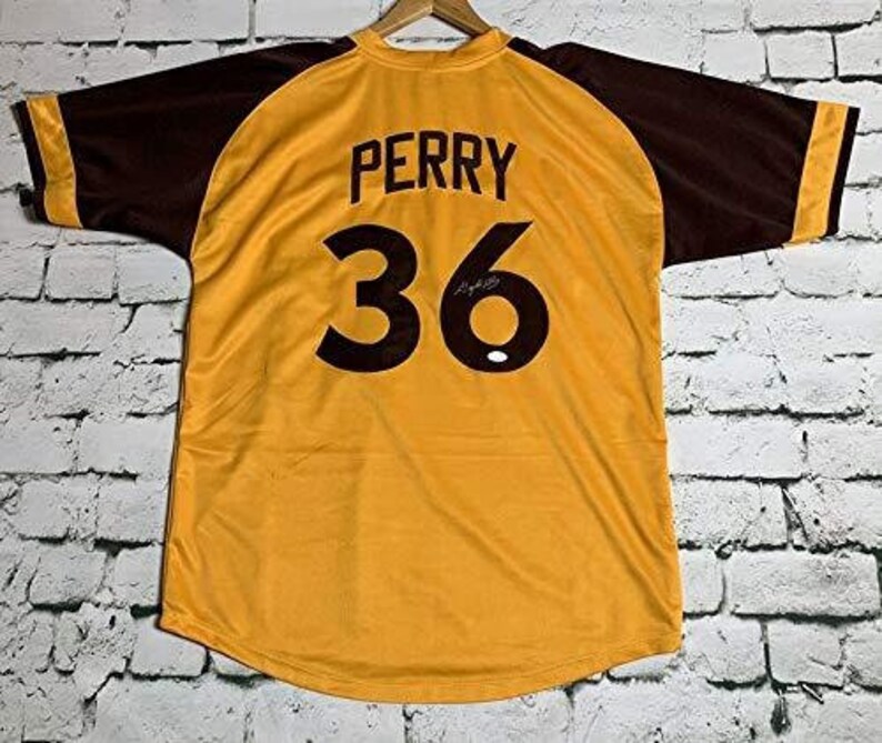 JSA COA Gaylord Perry Signed Autographed San Diego Padres Pro Style Baseball Jersey