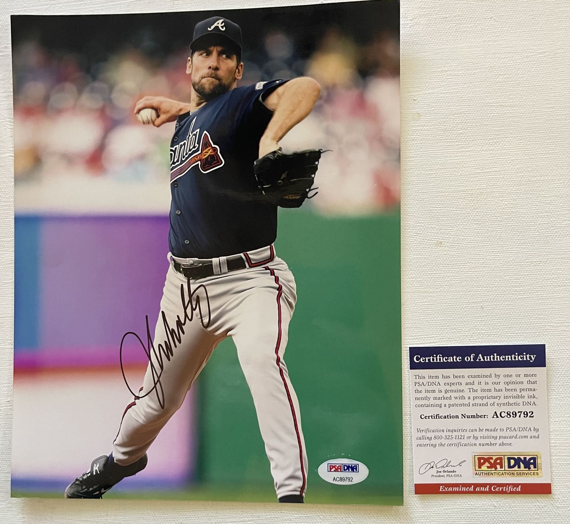 Tom Glavine Signed Atlanta Braves 16x20 Photo PSA/DNA
