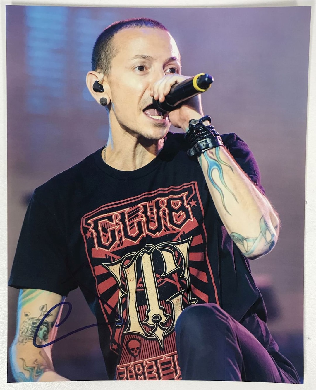 Chester Bennington Signed Autographed linkin Park Glossy 8x10 Photo