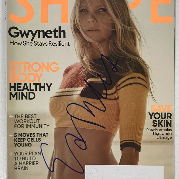 Magazine « Shape » complet dédicacé par Gwyneth Paltrow - COA à vie