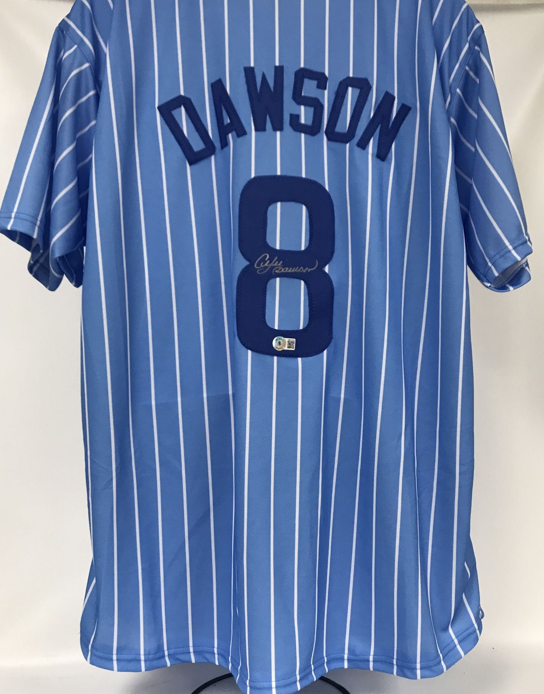 Buy Andre Dawson Signed Autographed Chicago Blue Pinstripe Online
