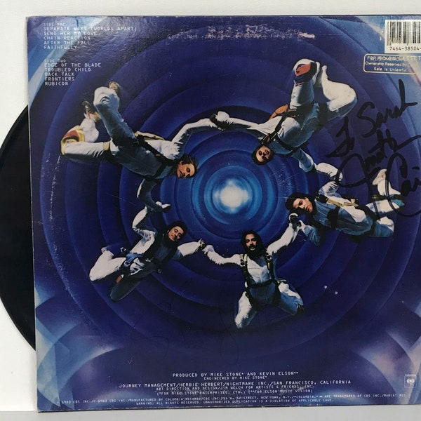 Steve Smith & Jonathan Cain Signed Autographed "Journey" Record Album - Lifetime COA