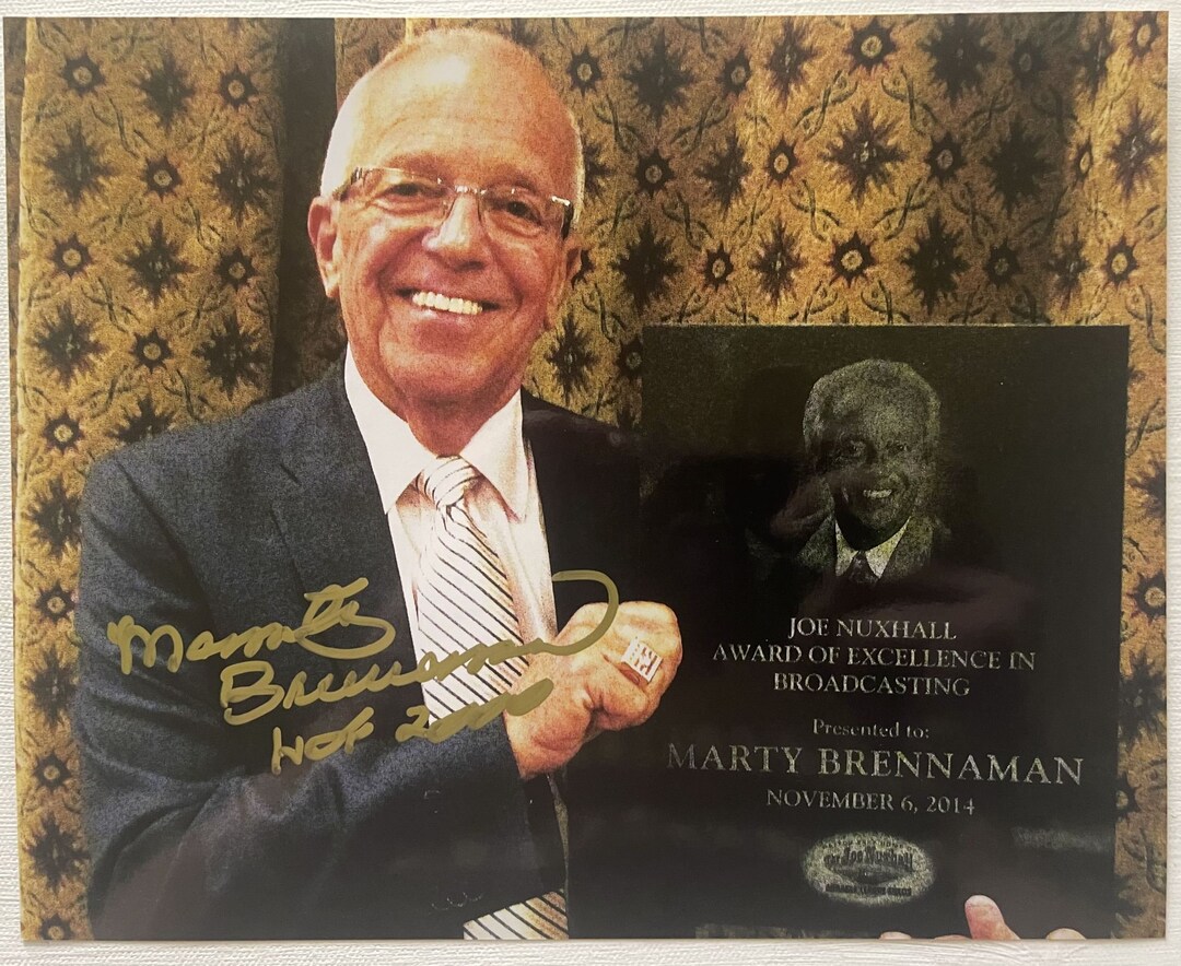 Marty Brennaman Signed Autographed Glossy 8x10 Photo Cincinnati Reds - Etsy