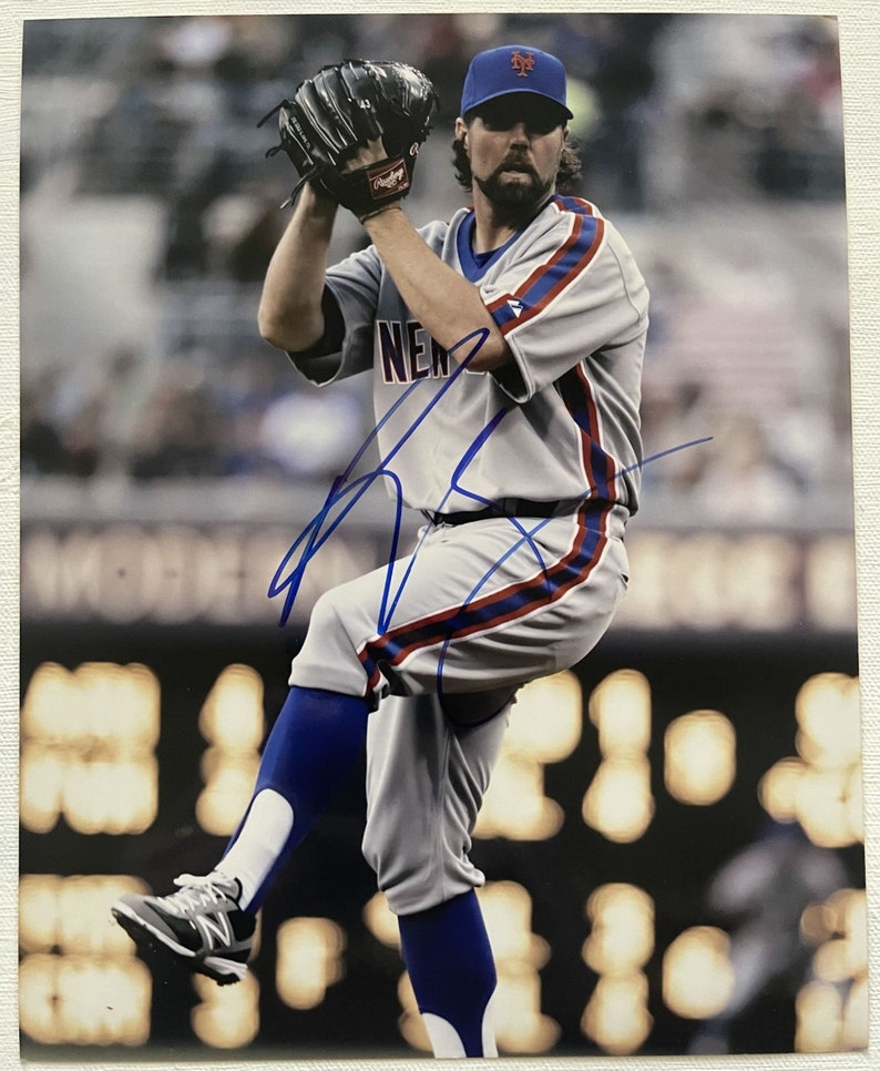 R.A. Dickey Signed Autographed Glossy 8x10 Photo New York Mets image 1