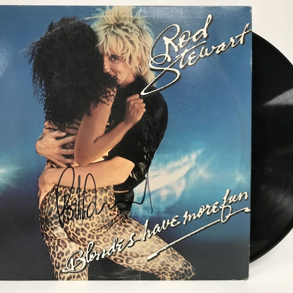 Rod Stewart Signed Autographed "Blondes Have More Fun" Record Album - Lifetime COA