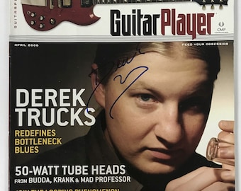 Derek Trucks firmó la revista completa autografiada "Guitar Player" - Lifetime COA