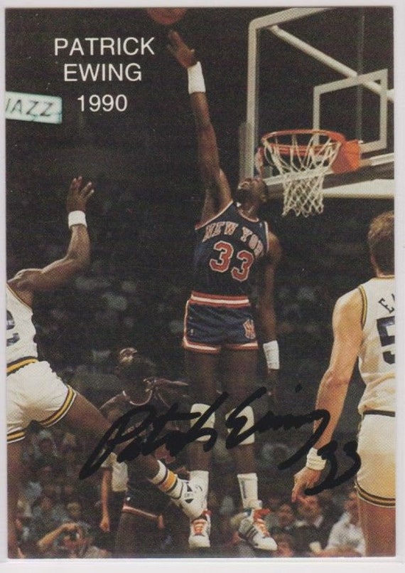 patrick ewing signed basketball