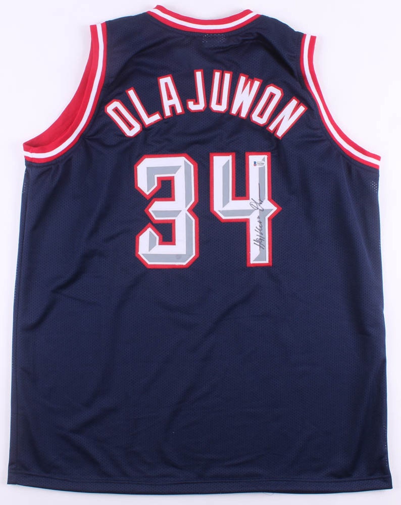 hakeem olajuwon jersey signed