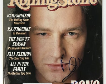 Bono Signed Autographed Complete "Rolling Stone" Magazine - Lifetime COA