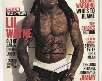 Rivista "Rolling Stone" completa autografata da Lil Wayne - Certificato di autenticità a vita