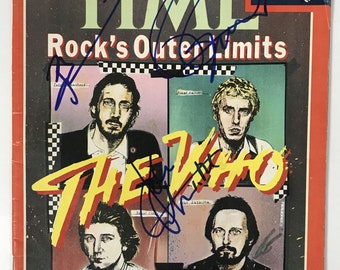 Pete Townshend, John Entwistle & Roger Daltrey of The Who Signed Autographed Complete "Time" Magazine - Lifetime COA