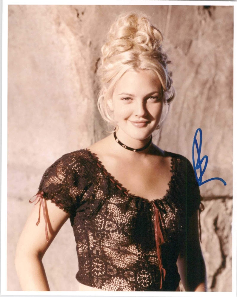 Drew Barrymore Signed AutographedThe Wedding Singer Glossy 8x10 Photo COA Matching Holograms
