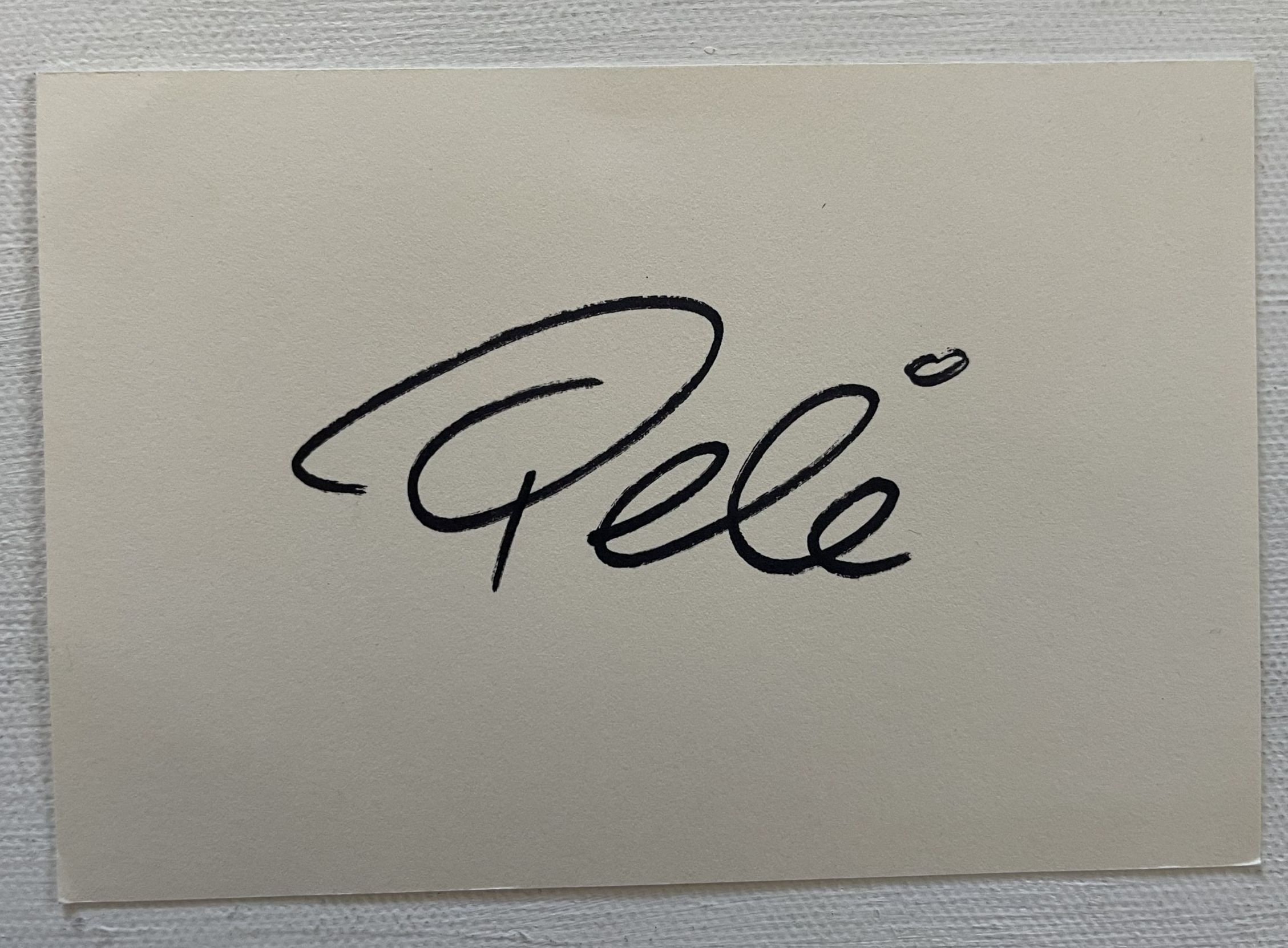Pele (d. 2022) Signed Autographed 4x6 Index Card - Lifetime Pele (d. 2022) Signed Autographed 4x6 Index Card - Lifetime