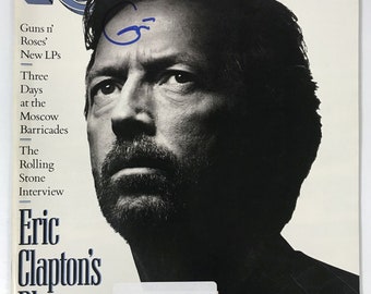 Eric Clapton ondertekend, gesigneerd compleet tijdschrift "Rolling Stone" - levenslang COA